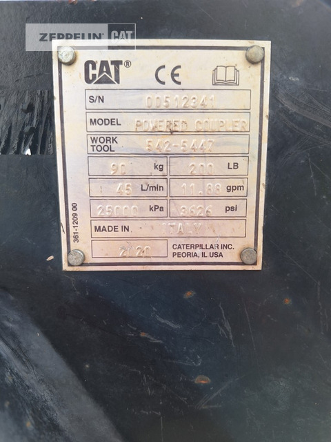 Cat CW10H - Quick coupler for Construction machinery: picture 4 Cat CW10H - Quick coupler for Construction machinery: picture 4