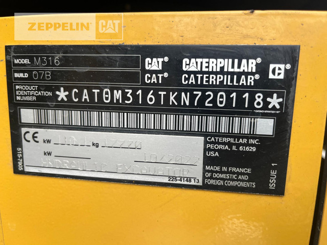 Wheel excavator Cat M316-07A: picture 22 Wheel excavator Cat M316-07A: picture 22