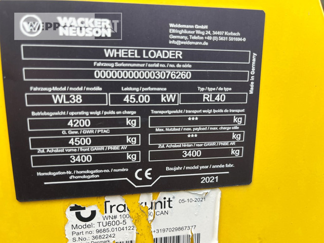 Wheel loader Wacker WL38: picture 15