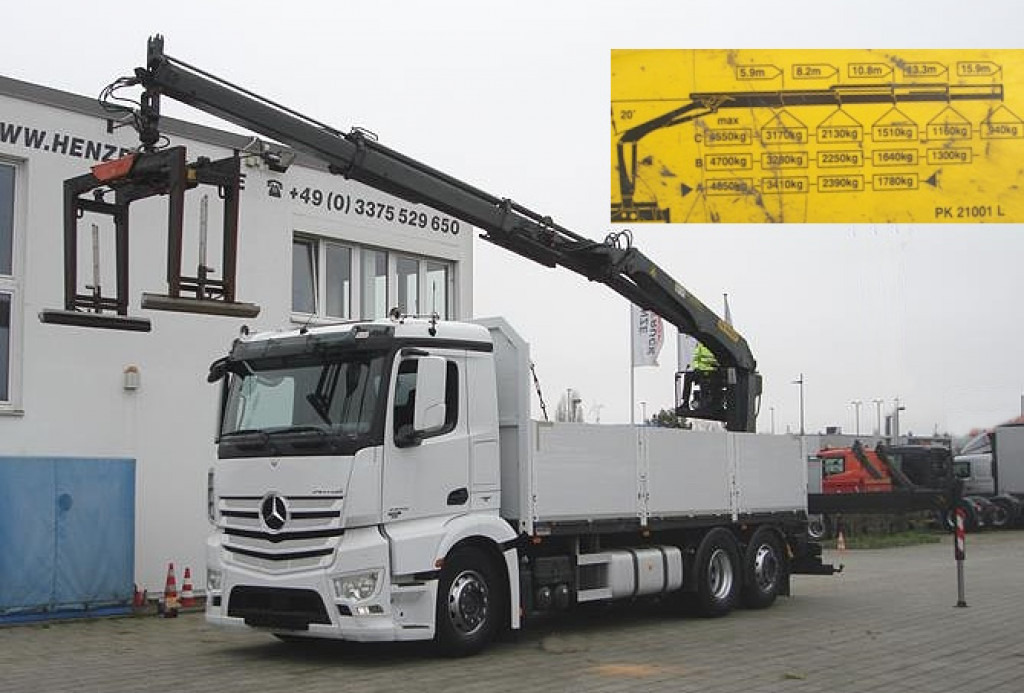 MERCEDES-BENZ Antos 2543 L 6x2 Pritsche Heckkran - Dropside/ Flatbed truck, Crane truck: picture 1 MERCEDES-BENZ Antos 2543 L 6x2 Pritsche Heckkran - Dropside/ Flatbed truck, Crane truck: picture 1