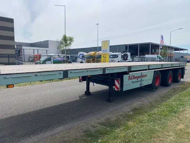 Floor robuuste vlakke oplegger ,uitschuifbaar, ,stuurassen, 20 mtr met stalen bodem/frame. kranenprofiel. - Dropside/ Flatbed semi-trailer: picture 3 Floor robuuste vlakke oplegger ,uitschuifbaar, ,stuurassen, 20 mtr met stalen bodem/frame. kranenprofiel. - Dropside/ Flatbed semi-trailer: picture 3