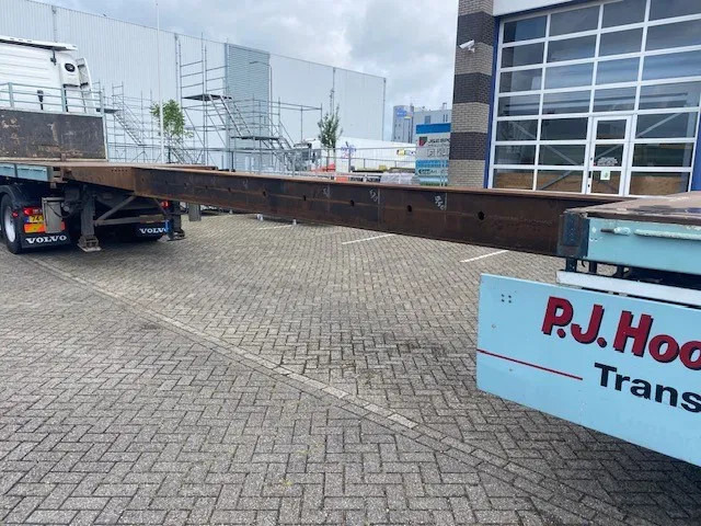 Floor robuuste vlakke oplegger ,uitschuifbaar, ,stuurassen, 20 mtr met stalen bodem/frame. kranenprofiel. - Dropside/ Flatbed semi-trailer: picture 2 Floor robuuste vlakke oplegger ,uitschuifbaar, ,stuurassen, 20 mtr met stalen bodem/frame. kranenprofiel. - Dropside/ Flatbed semi-trailer: picture 2